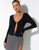 image of Xiur Cardi in Rib Black