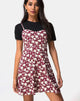 Image of Yandra Slip Dress in Wild Fleur Maroon