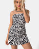 Image of Yashey Slip Dress in 90s Zebra