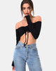 Image of Zalea Off The Shoulder Crop in Black