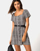 Image of Zavacca Mini Dress in Charles Check Grey