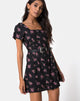 Image of Zavacca Mini Dress in Sohey Rose Black