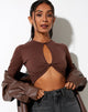 Image of Zen Crop Top in Deep Mahogany