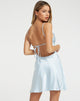 image of Zenita Mini Dress in Satin Ice Blue