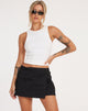 image of Zephyr Mini Cargo Skirt in Cotton Drill Black