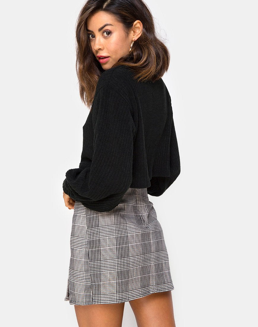 Image of Zida Mini Skirt in Charles Check Grey