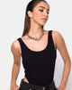 Image of Ziga Cutout Bodice in Rib Black