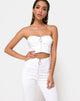 Image of Zipshi Crop Top in White