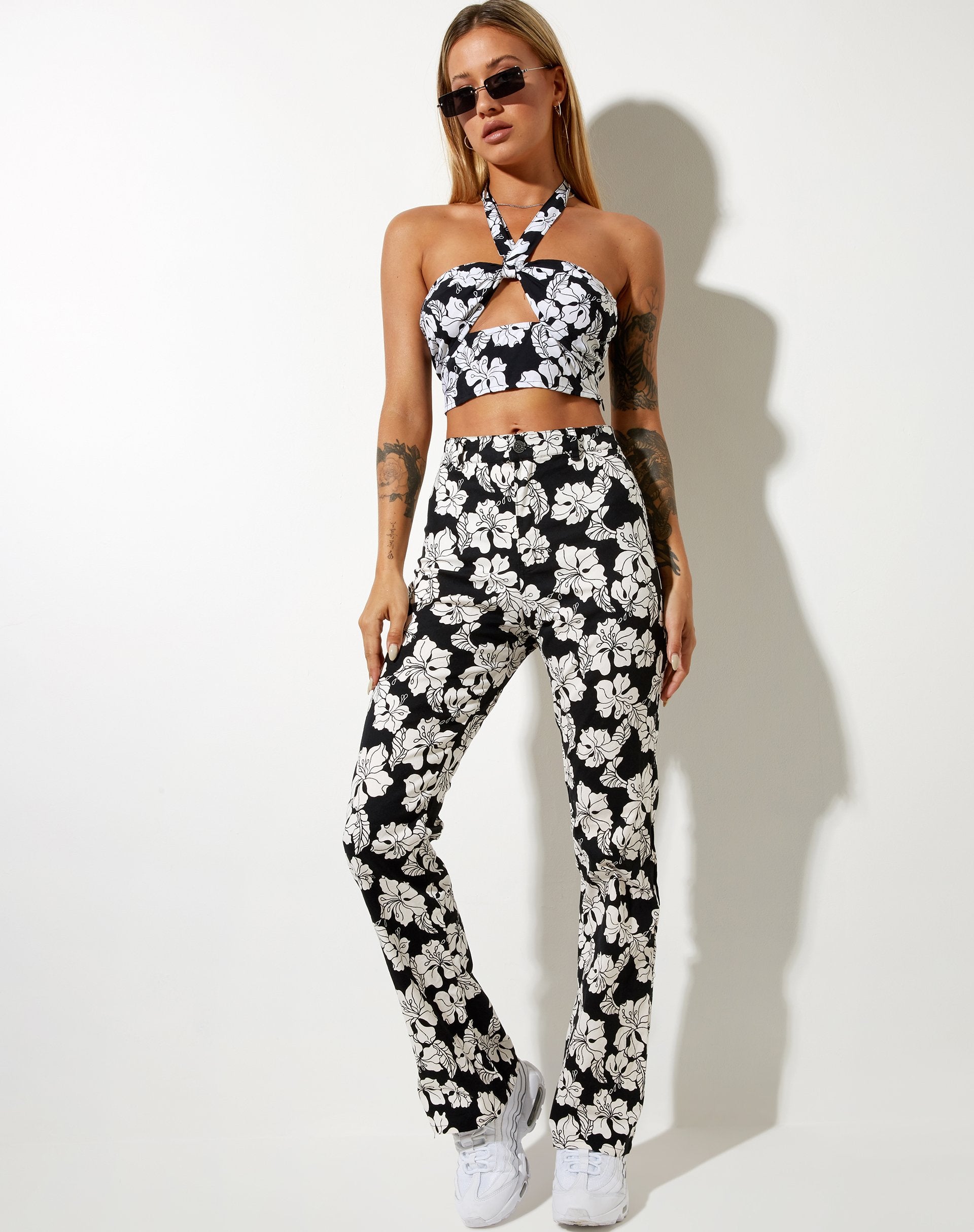 Image of Zoven Trouser in Vacation Black White