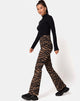 Image of Zoven Trouser in Animal Drip Brown