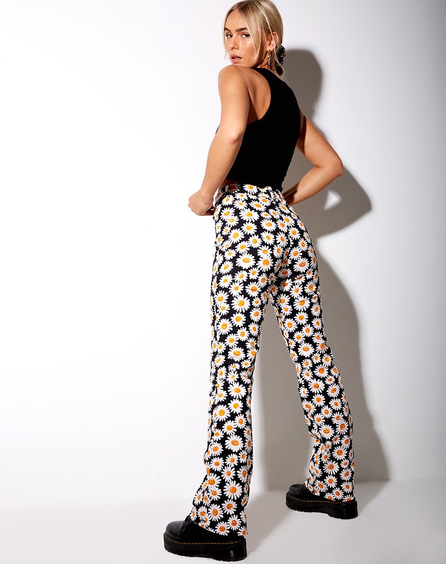 Image of Zoven Trousers in Daisy Love Black