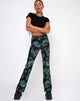 Image of Zoven Trouser in Dragon Flower Black and Mint