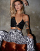 Image of Halpi Crop Top in Drape Sequin Black