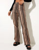 Image of Zoven Trouser in Mix Stripe Brown