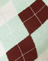 Argyle Green Cream and Brown