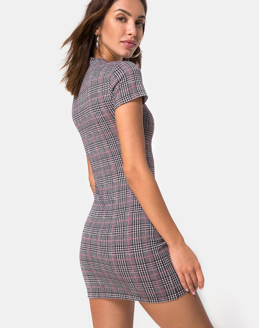 Image of Zileah Shift Dress in Charles Check Blush