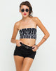 Image of Motel Bandeau Top in Motel Aztec Print