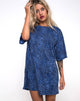 Image of Sunny Kiss Oversize Tee in Leopard Royal Blue