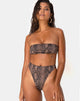 Image of Izarla Bikini Top in Snake Taupe