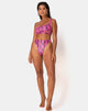 Image of Ledra Bikini Bottom in Snake Pink