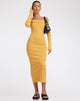 Image of Shiloh Long Sleeve Dress in Rib Yolk Yellow