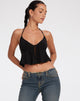 image of Shirota Halter Top in Slinky Black