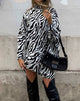 Image of Neivie Jumper Dress in Zebra B/W