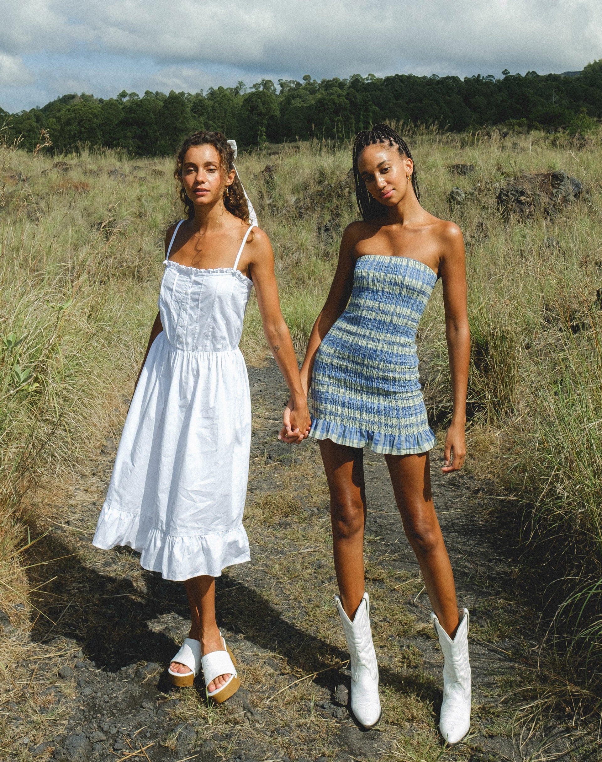 Lennox Midi Dress in Poplin White Lennox Midi Dress in Poplin White