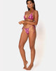 Image of Talia Bikini Bottom in Snake Pink