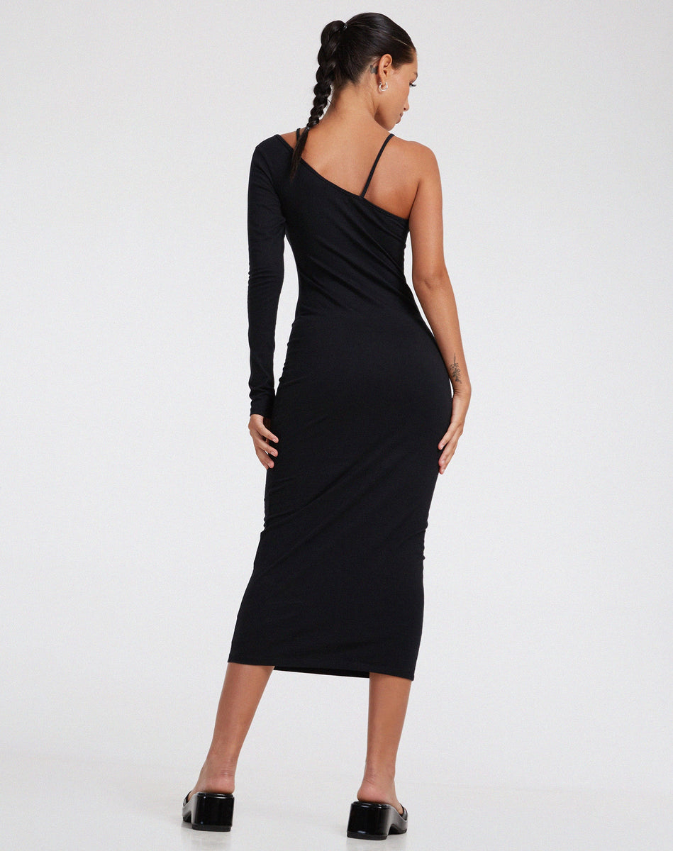 Black One Shoulder Maxi Dress | Umage – motelrocks-com-us