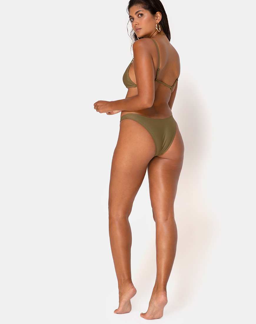 Image of Valda Bikini Bottom in Matte Khaki